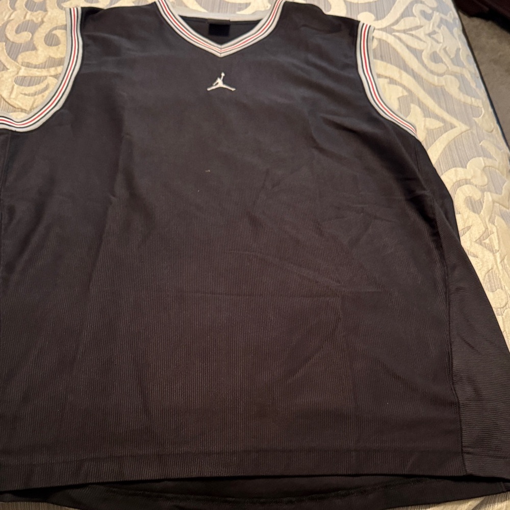 Jordan Black Jersey with Red and White Trim